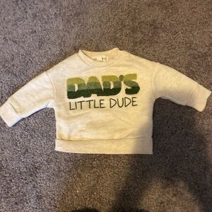 Kids 'Dad's Little Dude' Cream Sweatshirt